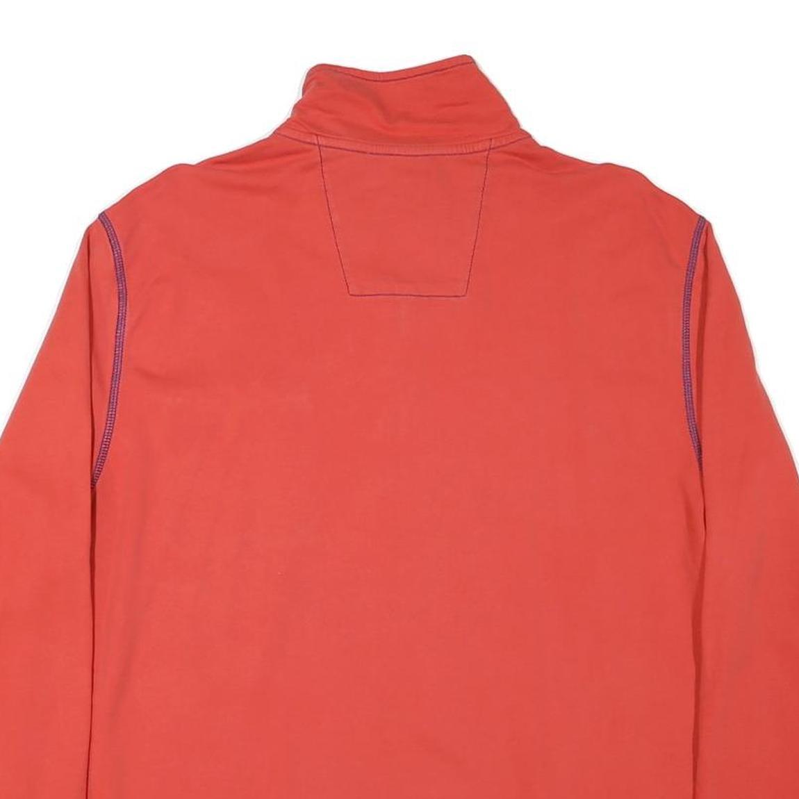 NAUTICA Mens Red Long Sleeve Crew Neck Cotton Blend T-Shirt L Pocket