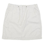 NATURAL REFLECTIONS Womens White Cotton Casual Mini Skirt Drawstring Pockets M