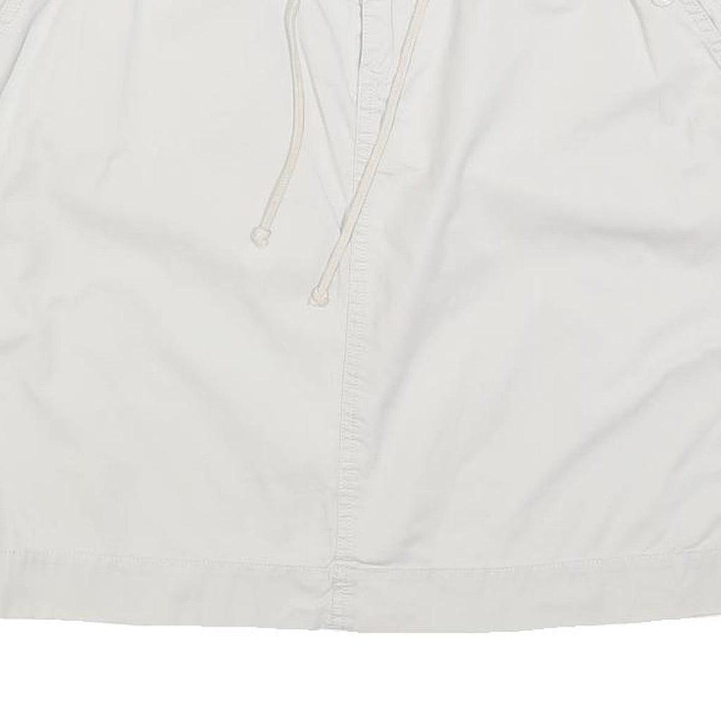 NATURAL REFLECTIONS Womens White Cotton Casual Mini Skirt Drawstring Pockets M