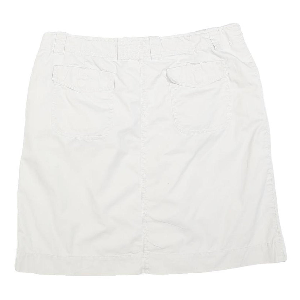 NATURAL REFLECTIONS Womens White Cotton Casual Mini Skirt Drawstring Pockets M