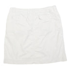 NATURAL REFLECTIONS Womens White Cotton Casual Mini Skirt Drawstring Pockets M