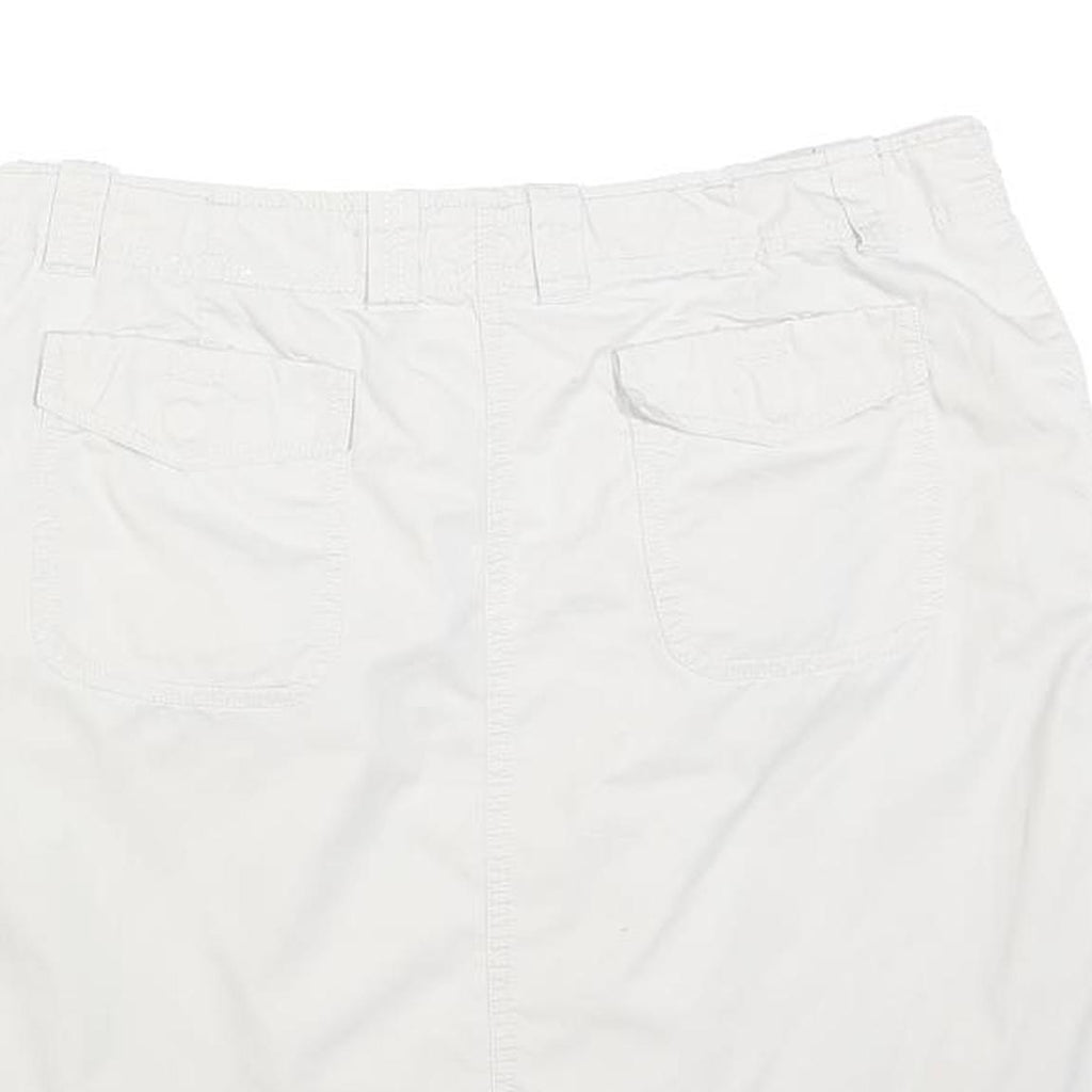 NATURAL REFLECTIONS Womens White Cotton Casual Mini Skirt Drawstring Pockets M