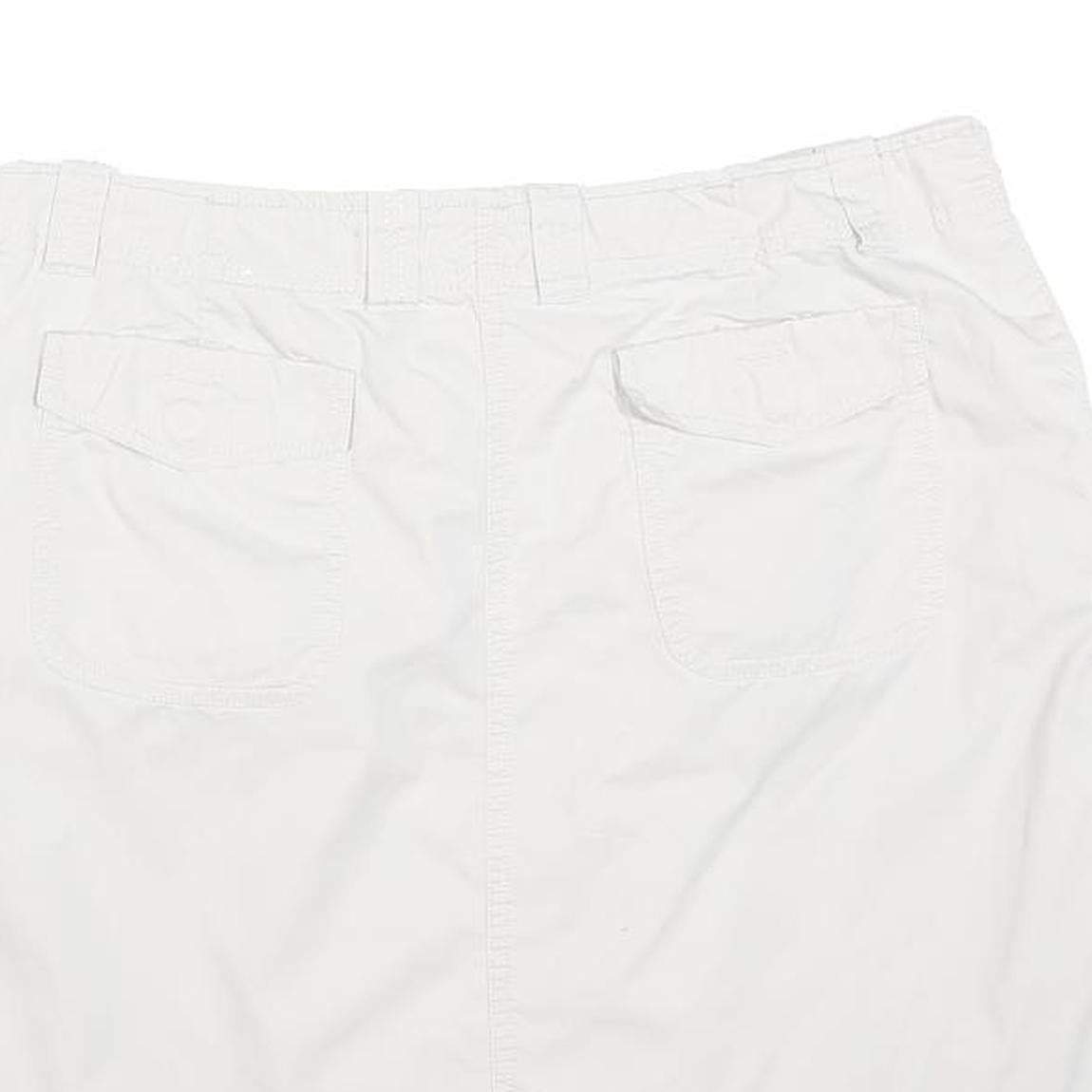 NATURAL REFLECTIONS Womens White Cotton Casual Mini Skirt Drawstring Pockets M