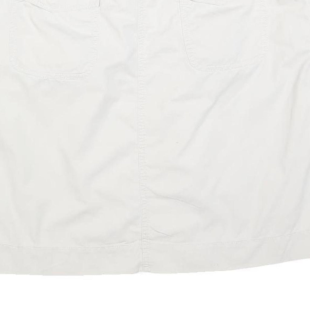 NATURAL REFLECTIONS Womens White Cotton Casual Mini Skirt Drawstring Pockets M