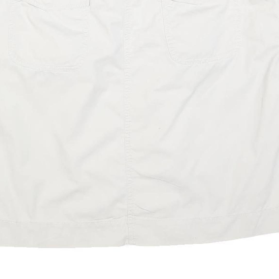 NATURAL REFLECTIONS Womens White Cotton Casual Mini Skirt Drawstring Pockets M