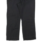 CALVIN KLEIN JEANS Womens Relaxed Black Cotton Blend Trousers W32 L26