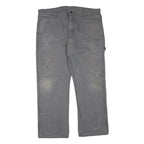 DICKIES Mens Regular Fit Grey Denim Jeans W40 L30 Workwear Zip Closure