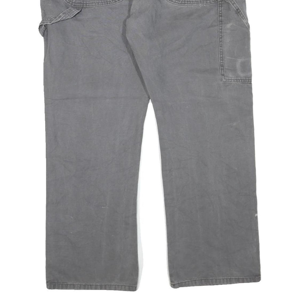 DICKIES Mens Regular Fit Grey Denim Jeans W40 L30 Workwear Zip Closure