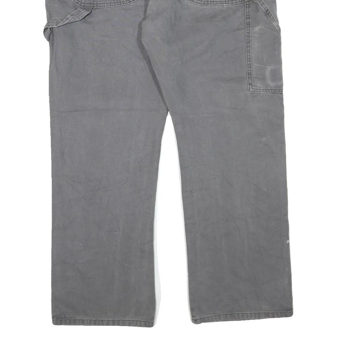 DICKIES Mens Regular Fit Grey Denim Jeans W40 L30 Workwear Zip Closure