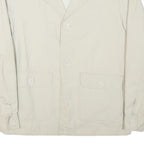 TORERO Mens Cream Button Cotton Blend Jacket M Classic Plain Casual Lightweight