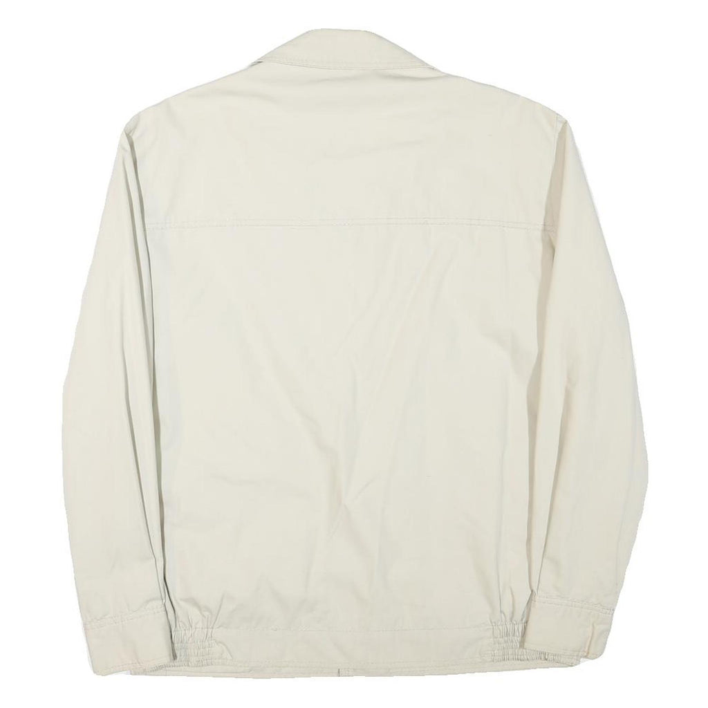 TORERO Mens Cream Button Cotton Blend Jacket M Classic Plain Casual Lightweight