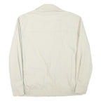TORERO Mens Cream Button Cotton Blend Jacket M Classic Plain Casual Lightweight
