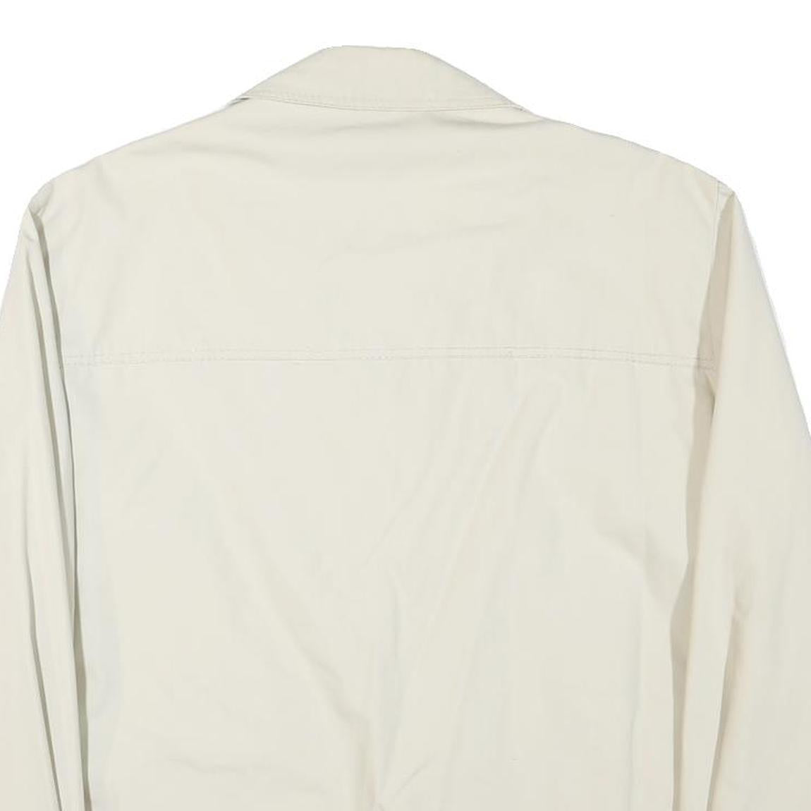 TORERO Mens Cream Button Cotton Blend Jacket M Classic Plain Casual Lightweight