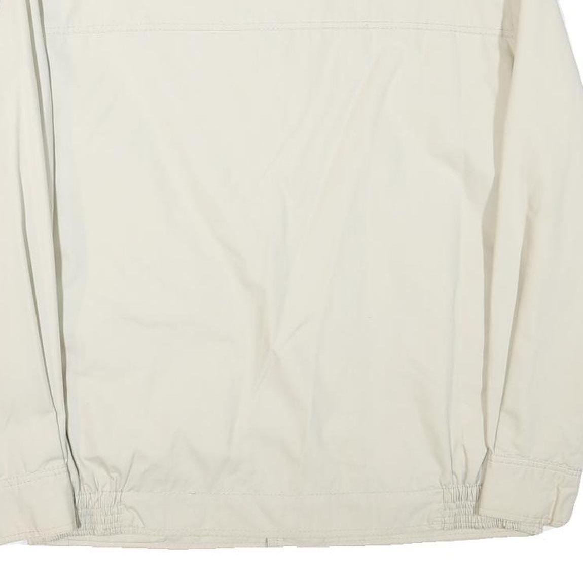 TORERO Mens Cream Button Cotton Blend Jacket M Classic Plain Casual Lightweight