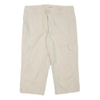CASLON Womens Beige Casual Cargo Cotton Blend Shorts L W31 Relaxed Fit