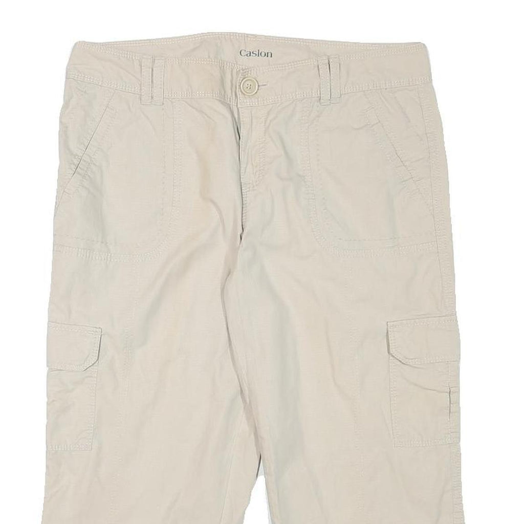 CASLON Womens Beige Casual Cargo Cotton Blend Shorts L W31 Relaxed Fit