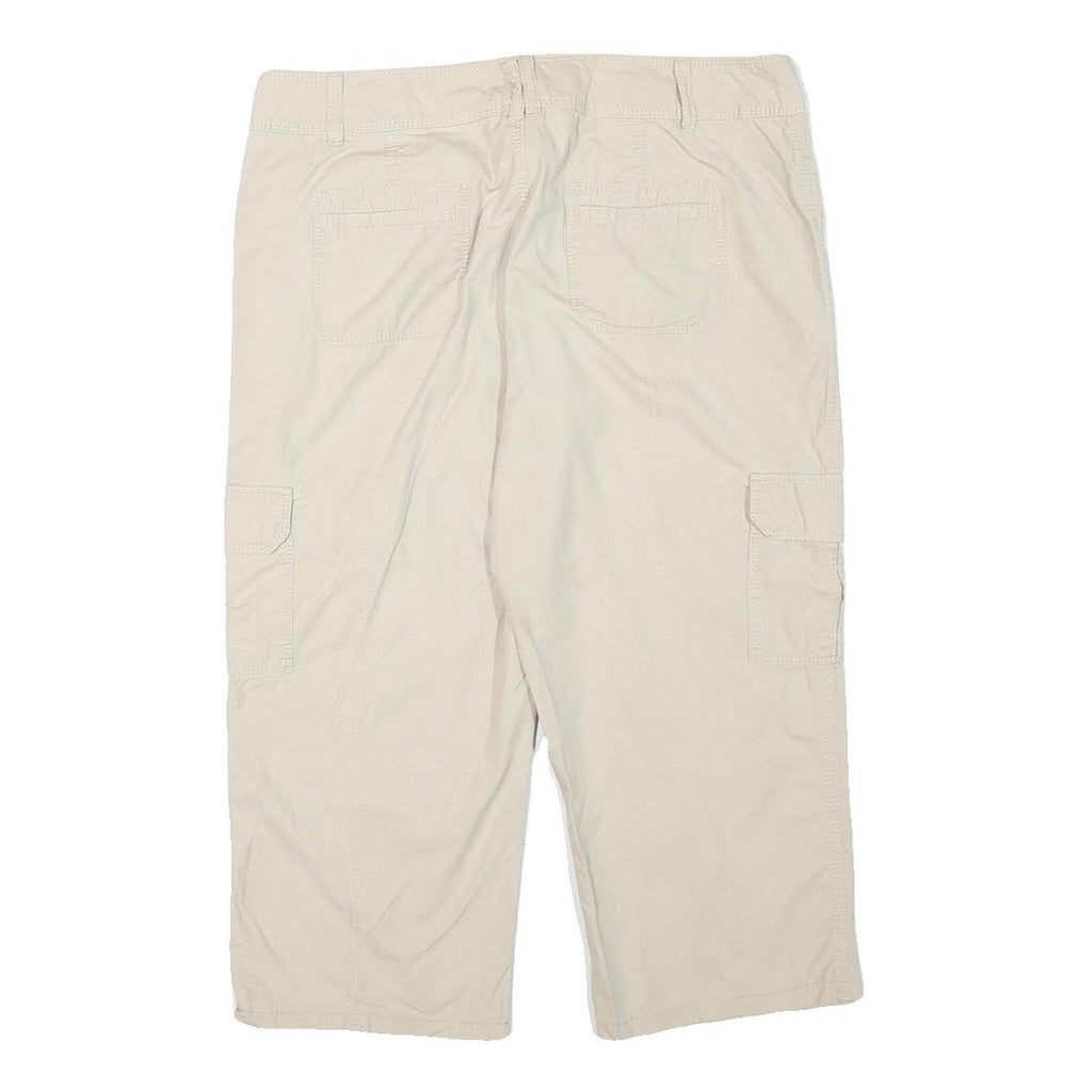 CASLON Womens Beige Casual Cargo Cotton Blend Shorts L W31 Relaxed Fit