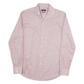 BOSS Mens Red Plain Regular Fit Shirt M Button Collar Cotton Blend Formal