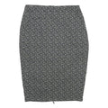 MASSIMO DUTTI Womens Black White Geometric Pencil Knee Length Woven Skirt S
