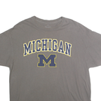 FANATICS Mens Grey Michigan Graphic T-Shirt XL Short Sleeve Crew Neck Cotton