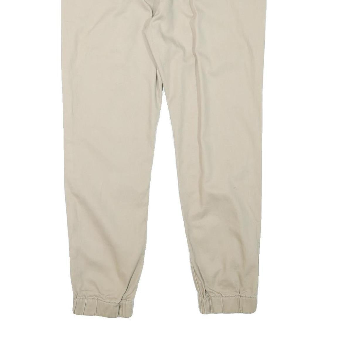 LEVI'S Mens Cotton Blend Beige Slim Tapered Trousers W34 L27 Casual Zip Closure