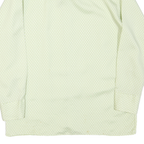 HAWK Mens Cream & White Polka Dot Shirt Long Sleeve Button L