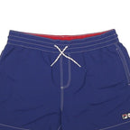 FILA Mens Shorts Blue Casual Nylon L W16 Drawstring Pockets