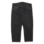 LEVI'S Mens Black Regular Fit Straight Denim W36 L24 Zip Closure Jeans