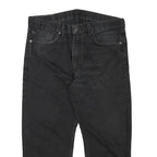 LEVI'S Mens Black Regular Fit Straight Denim W36 L24 Zip Closure Jeans