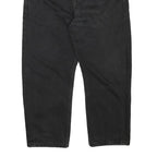 LEVI'S Mens Black Regular Fit Straight Denim W36 L24 Zip Closure Jeans