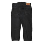 LEVI'S Mens Black Regular Fit Straight Denim W36 L24 Zip Closure Jeans