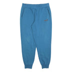 PUMA Womens Joggers Blue L W34 L29 Cotton Blend Relaxed Tapered Sweatpants