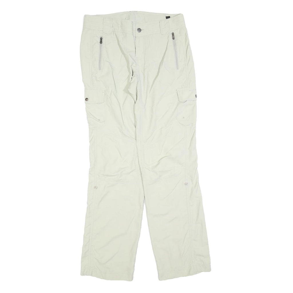 COLUMBIA Womens Polyester Blend Beige Regular Cargo Trousers W30 L32 Outdoor Zip