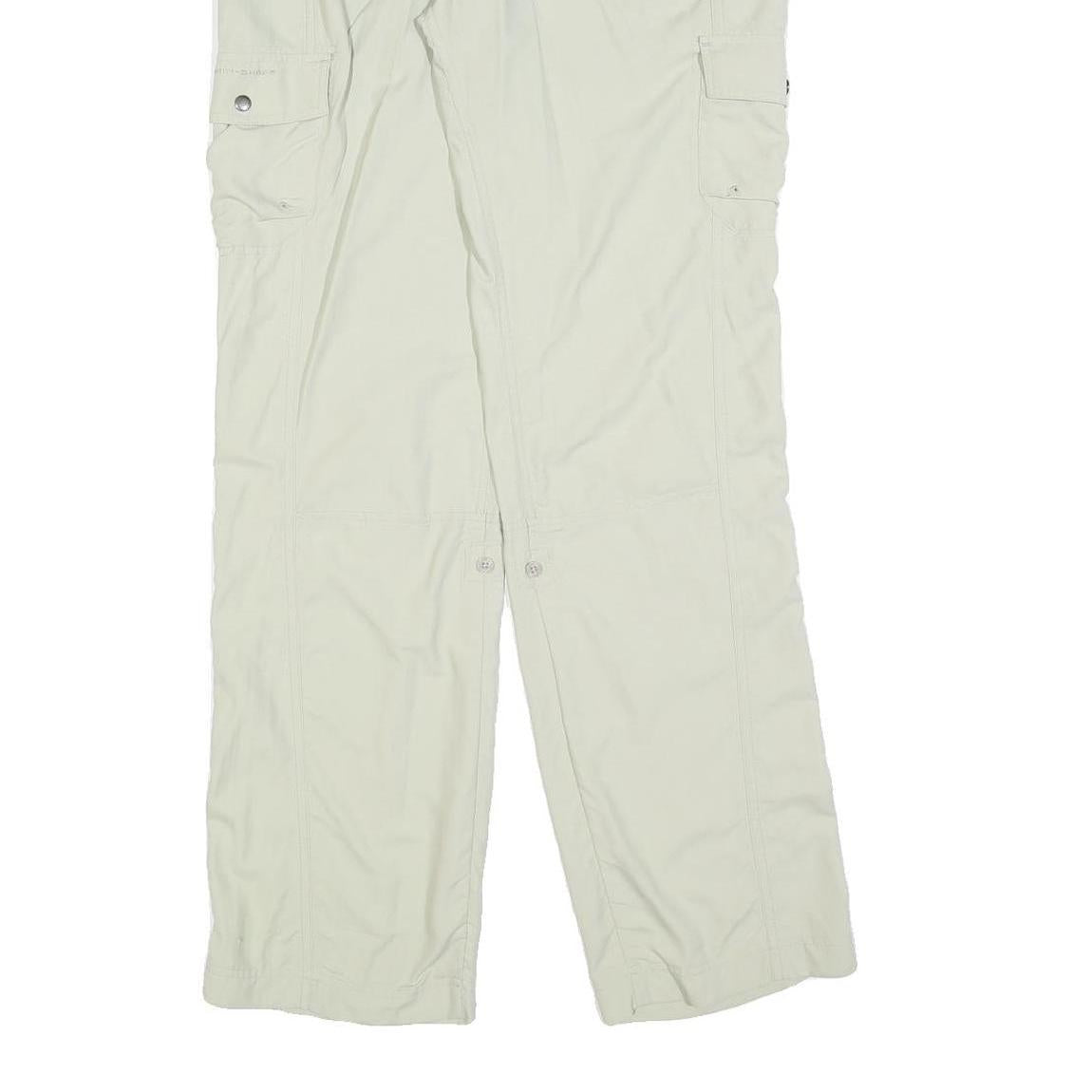 COLUMBIA Womens Polyester Blend Beige Regular Cargo Trousers W30 L32 Outdoor Zip