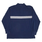 NAUTICA Mens Polo Shirt Blue Striped Long Sleeve L