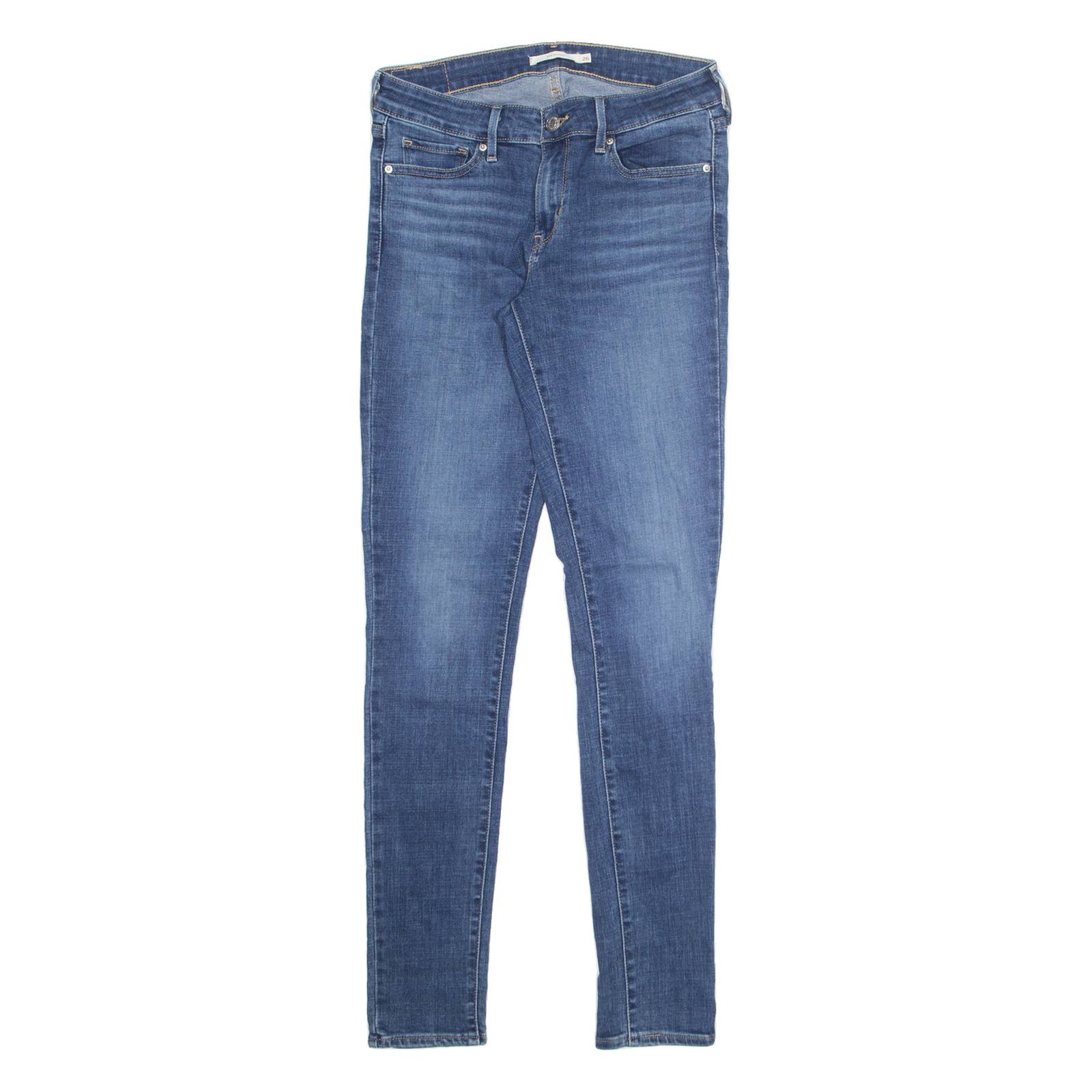 LEVI'S 711 Womens Jeans Blue Slim Skinny Stone Wash W26 L32