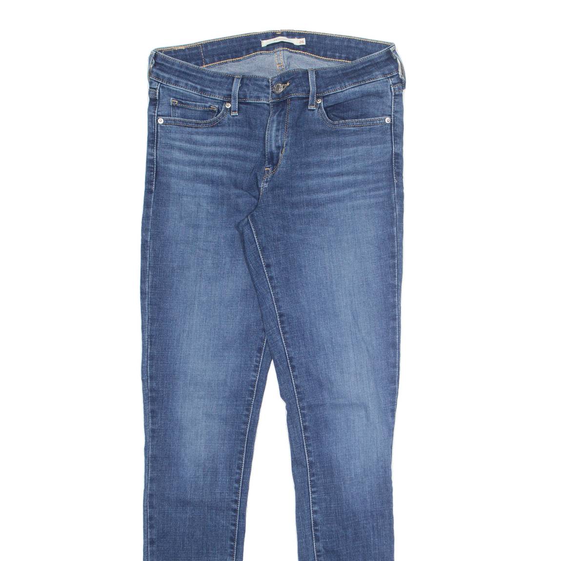 LEVI'S 711 Womens Jeans Blue Slim Skinny Stone Wash W26 L32