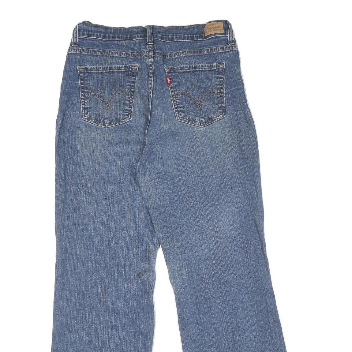 LEVI'S Womens Blue Regular Straight Denim Medium W29 L30 Jeans Classic Zip