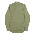 CALVIN KLEIN Mens Green Plain Shirt S Classic Fit Button Down