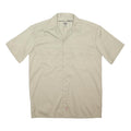 DICKIES Mens Beige Flex Work Short Sleeve Shirt M Durable Polyester Blend