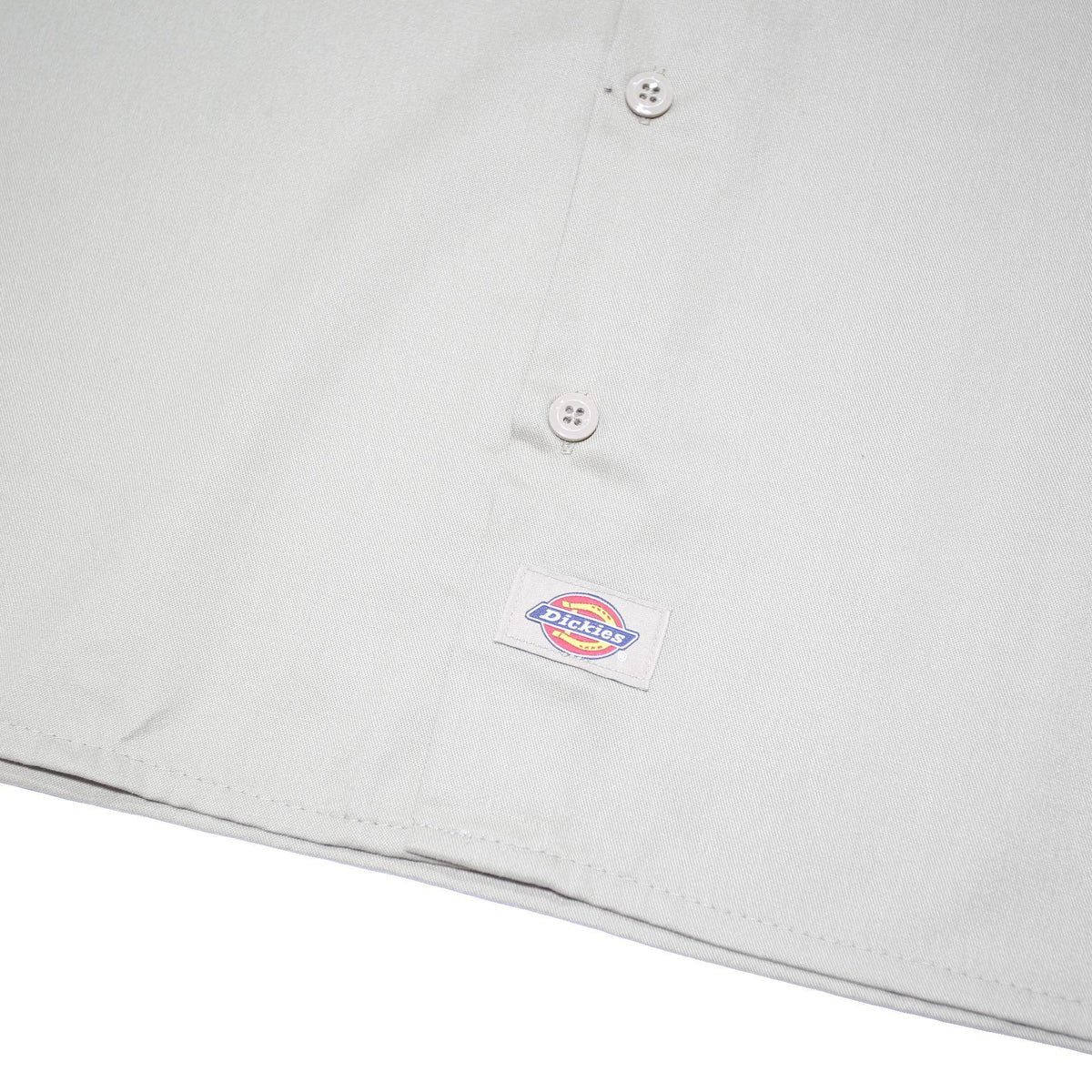 DICKIES Mens Beige Flex Work Short Sleeve Shirt M Durable Polyester Blend