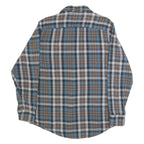 TIMBERLAND Mens Blue Brown Check Shirt M Button Front Casual Cotton