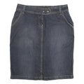 NEVADA Womens Blue Denim Straight Knee Length Cotton Blend XL Skirt Pockets
