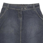 NEVADA Womens Blue Denim Straight Knee Length Cotton Blend XL Skirt Pockets
