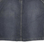 NEVADA Womens Blue Denim Straight Knee Length Cotton Blend XL Skirt Pockets