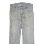 CARHARTT Mens Regular Fit Cotton Jeans Light Blue Button W34 L29 Workwear Casual