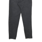 WALLEES Womens Jeans Black Regular Skinny Denim Medium W28 L28 Zipped Hem