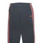 ADIDAS Mens Joggers Black & Red Slim Tapered L W32 L30 Cotton Blend Sportswear