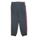 ADIDAS Mens Joggers Black & Red Slim Tapered L W32 L30 Cotton Blend Sportswear