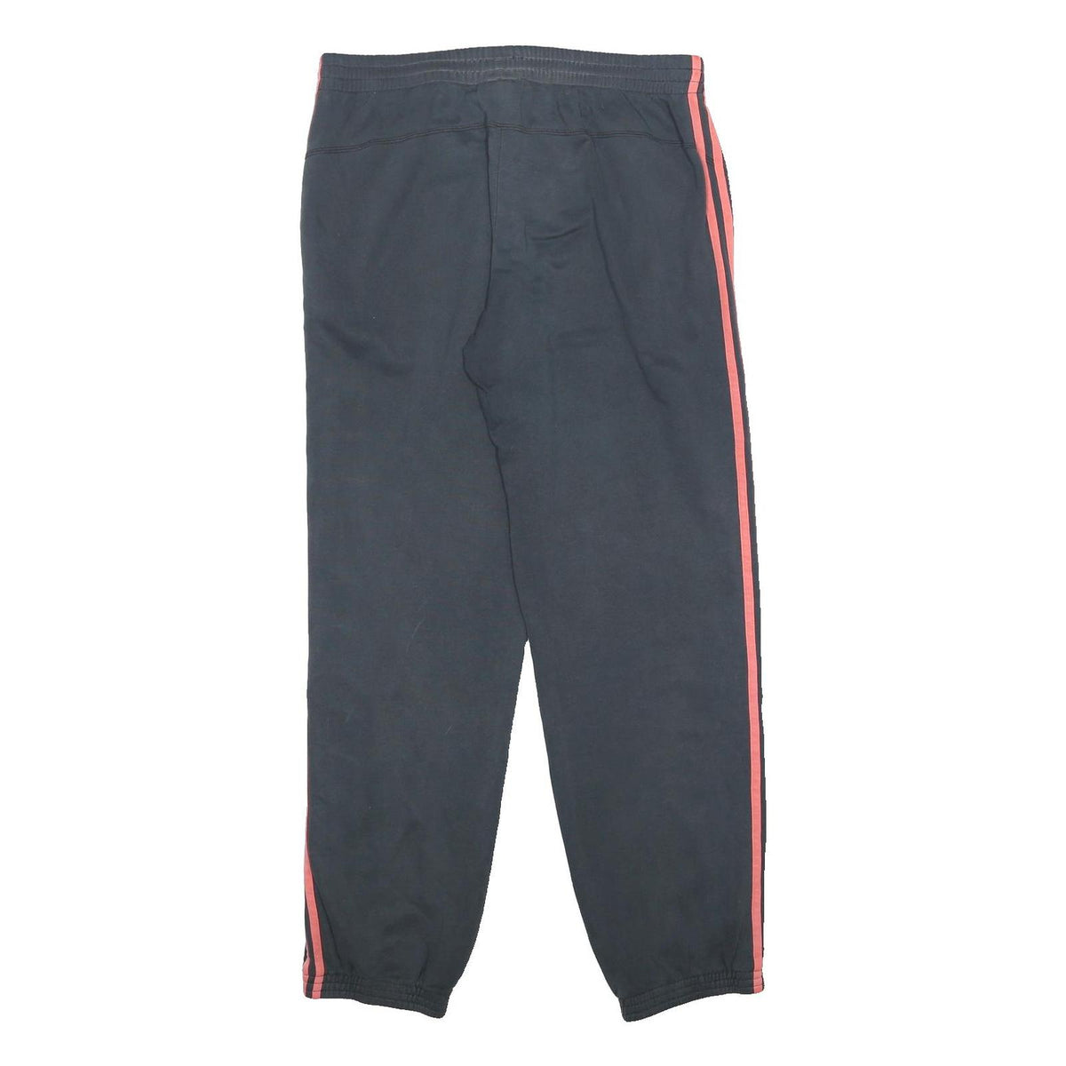 ADIDAS Mens Joggers Black & Red Slim Tapered L W32 L30 Cotton Blend Sportswear
